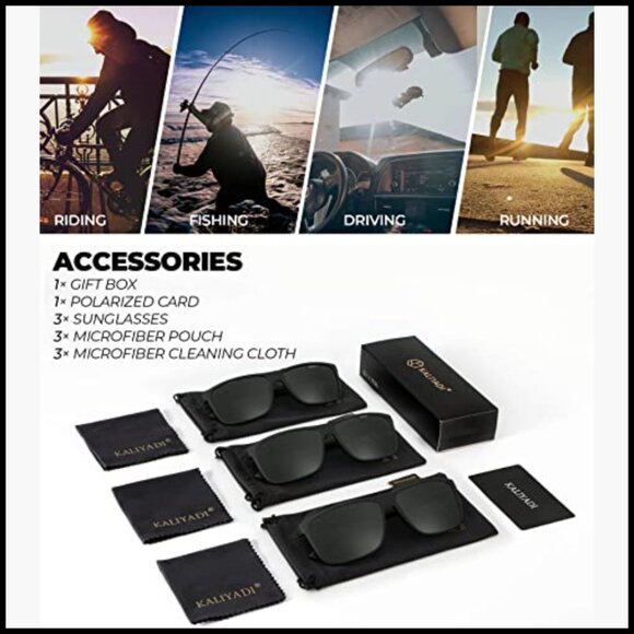 Polarized Sunglasses with UV Protection, HD Lens, Lightweight Plastic Frames main image 5